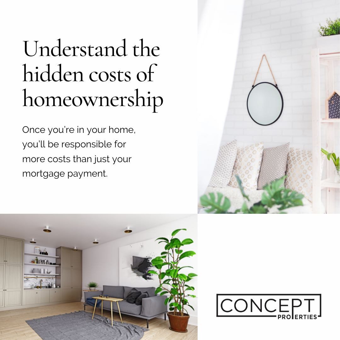 There are HOA dues, insurance, property taxes, utilities, and more. Then, of course, there’s also maintenance costs and repairs — which often come by surprise. Make sure you take time to estimate thes