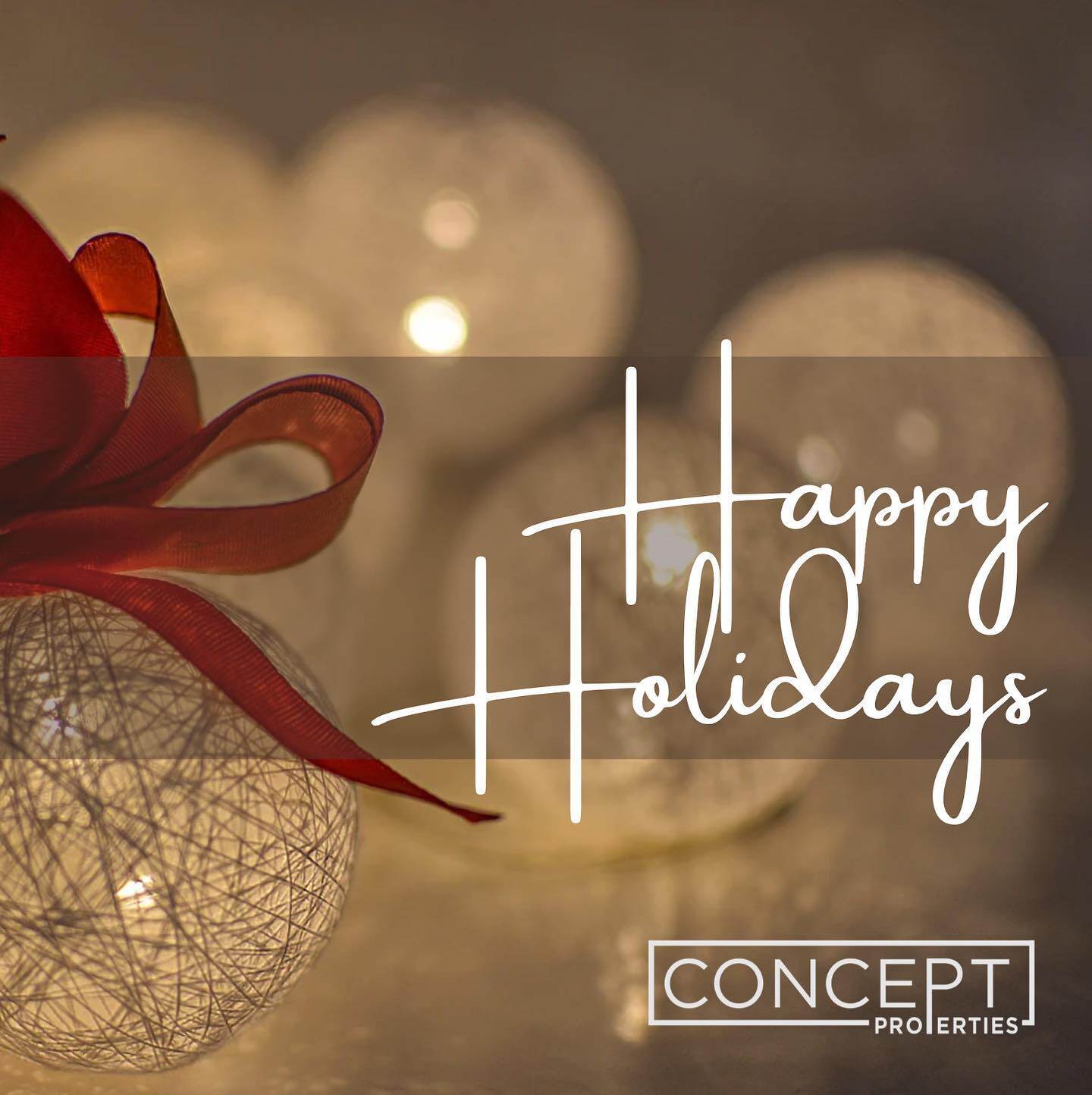 Happy Holidays from Concept Properties!!! Wishing you and your loved ones a peaceful and warm Holiday surrounded by love and happiness!!! #announcement
