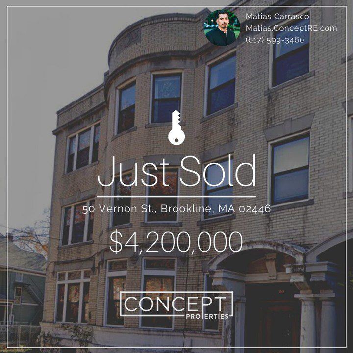 Great job by our advisor Matias and our Concept Properties Development team for securing this 5 unit building in Brookline. Currently, under the permitting phase, this new development will feature 5 l